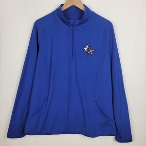 Sport-Tek Women's XXL Royal Blue 1/4 Zip Pullover Jacket Mallard Ducks 1923